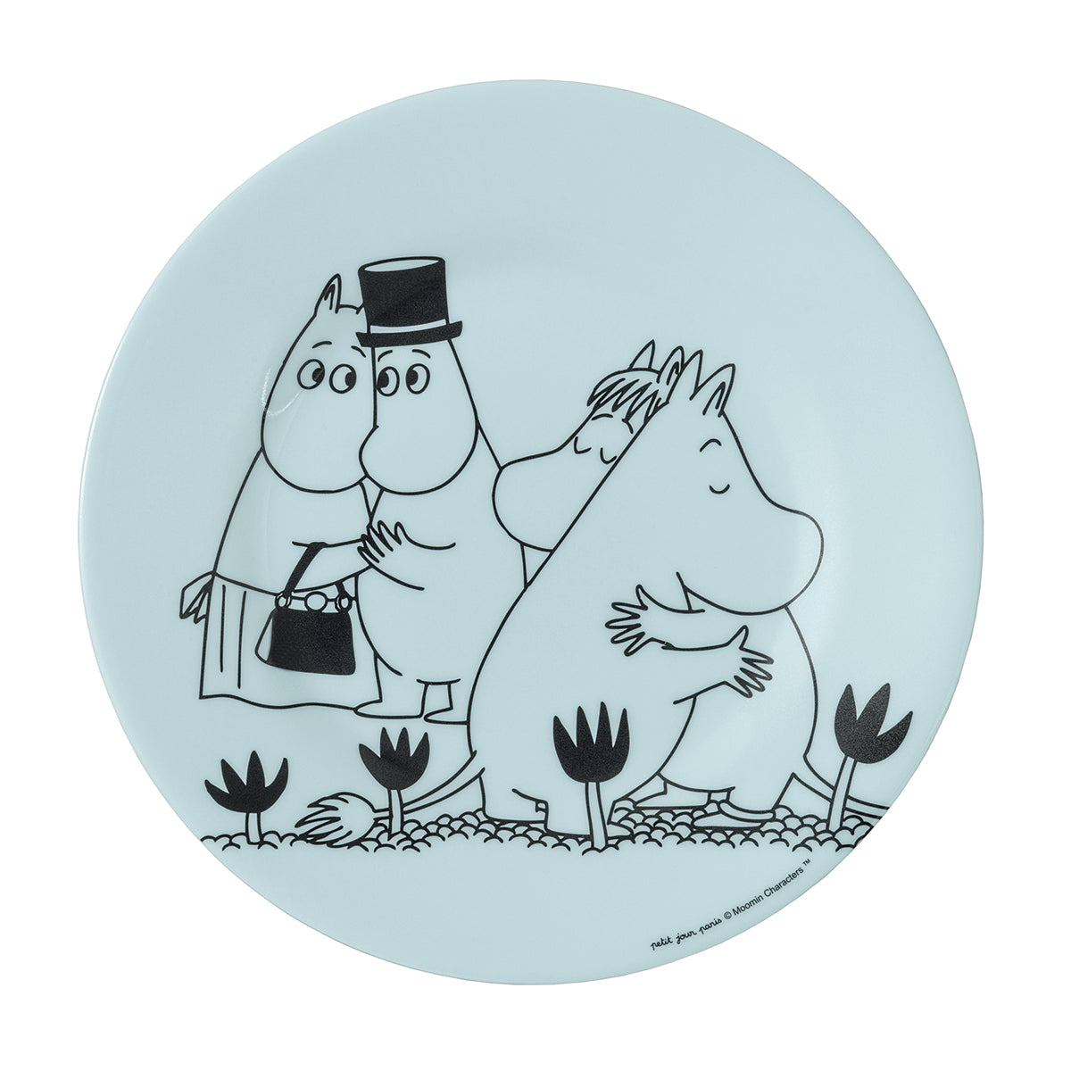 Moomin ムーミン petit jour paris プティジュールパリ メラミンデザートプレート ( ハグ ブルー )