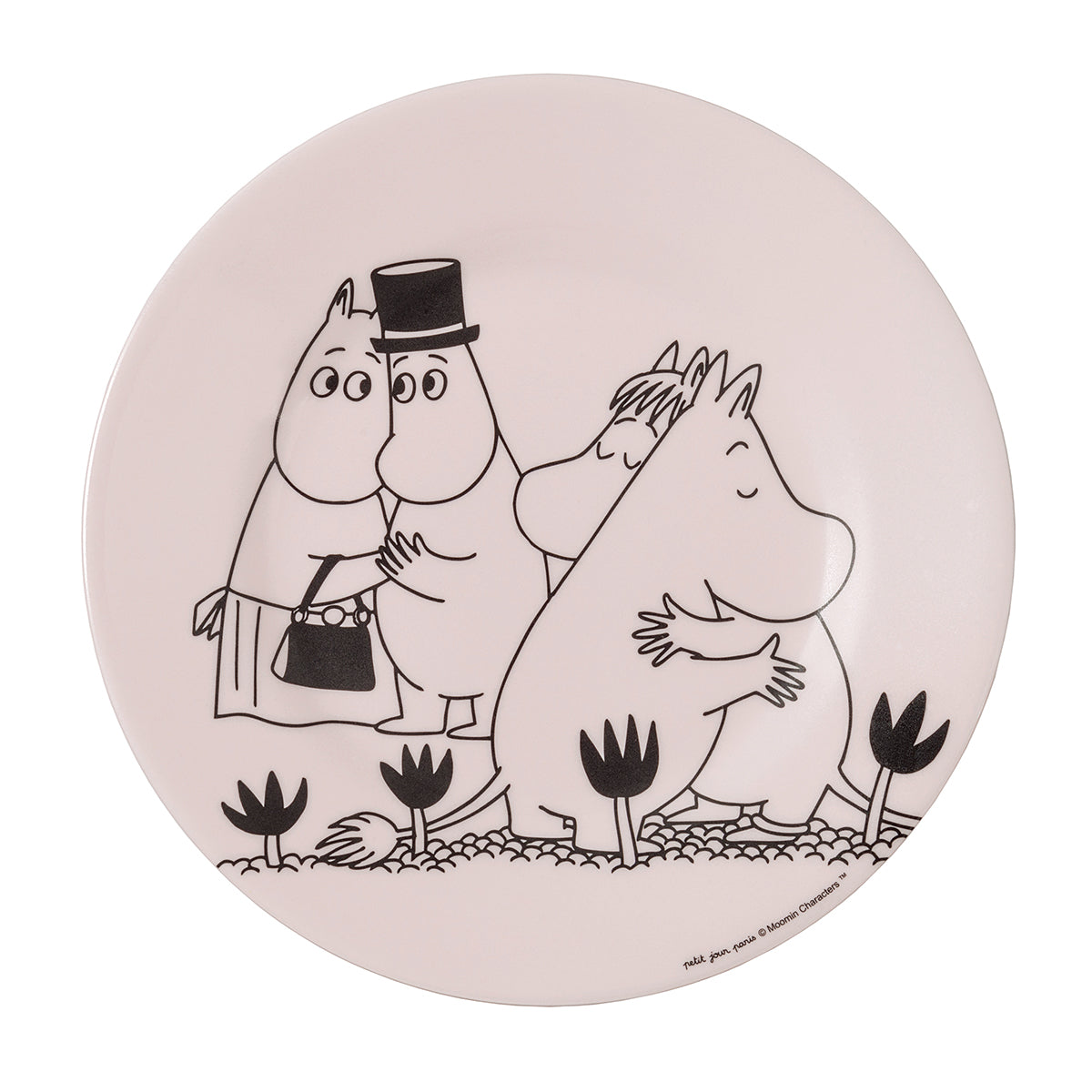 Moomin ムーミン petit jour paris プティジュールパリ メラミンデザートプレート ( ハグ ピンク )