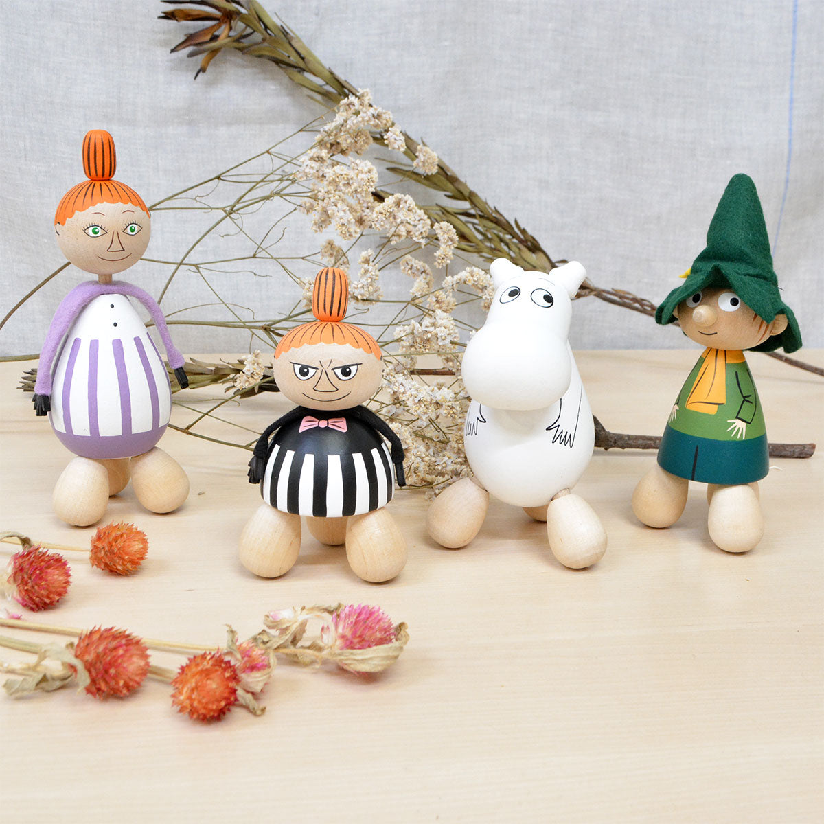 Moomin ムーミン Puulelut プーレルット 木製手描き人形 つぼ押し ( スナフキン )