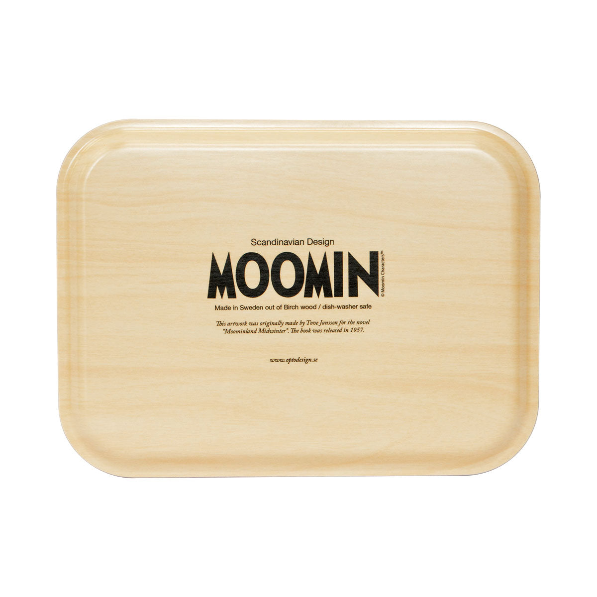 Moomin ムーミン Opto Design オプトデザイン 木製トレイ S ( Snow Blizzard / 27×20cm )