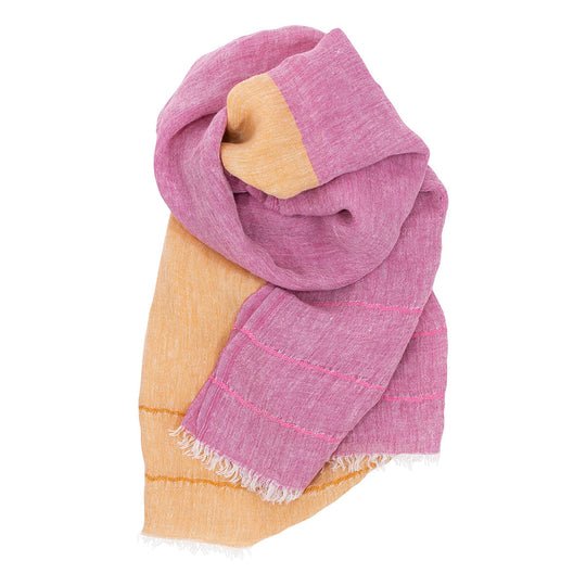 Lapuan Kankurit ラプアン カンクリ ウォッシュドリネン スカーフ ( TSAVO トサボ / ピンククラウドベリー )