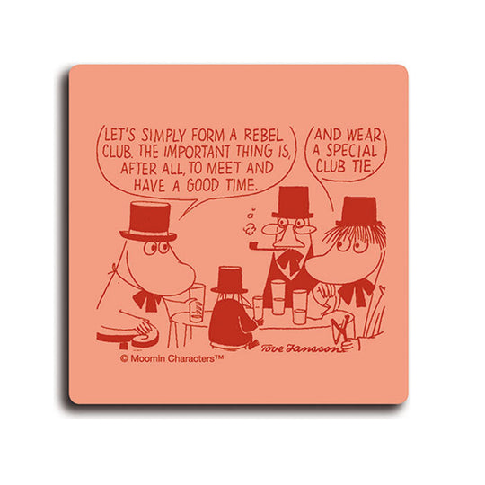 Moomin ムーミン Opto Design オプトデザイン 木製コースター ( Good Time / 9×9cm )