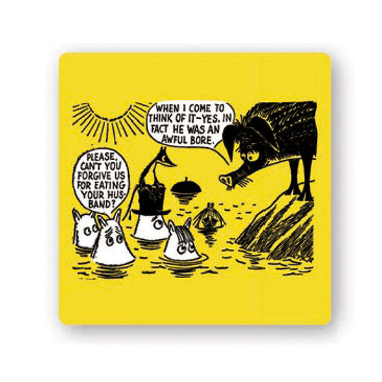 Moomin ムーミン Opto Design オプトデザイン 木製コースター ( Moomin Awful Bore / 9×9cm )