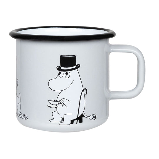 Moomin ムーミン Muurla ムールラ ホーローマグ ( ムーミンパパ / グレー / 370ml )
