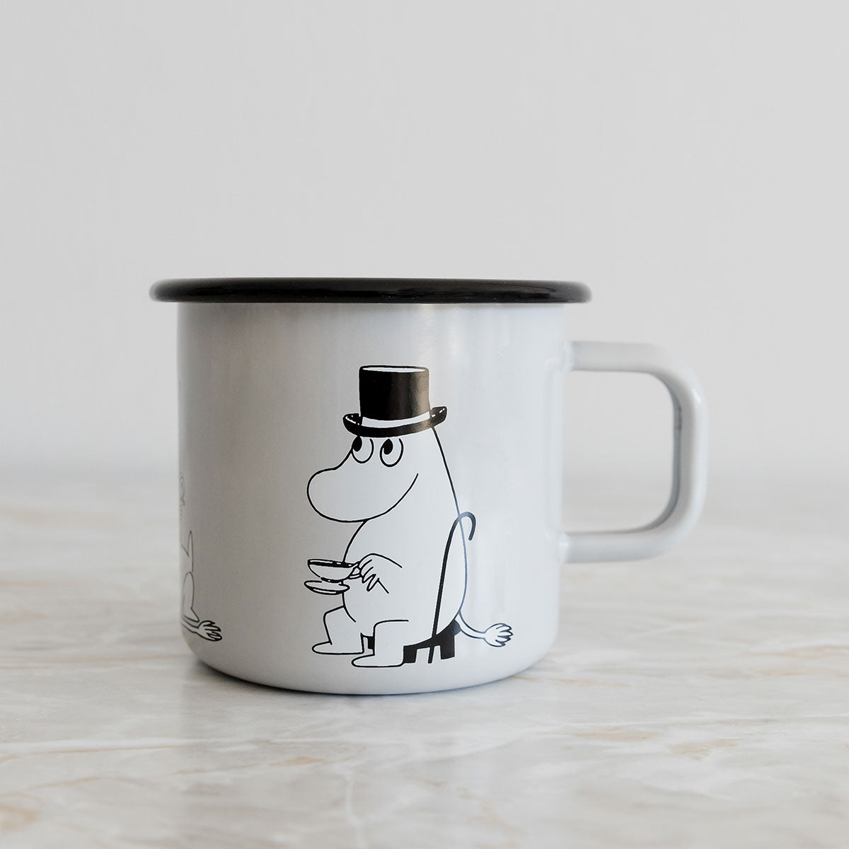 Moomin ムーミン Muurla ムールラ ホーローマグ ( ムーミンパパ / グレー / 370ml )