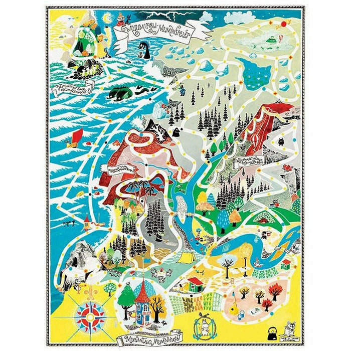 Moomin ムーミン ポスター ( The original game board of Moomin game / 50 x 70 cm )