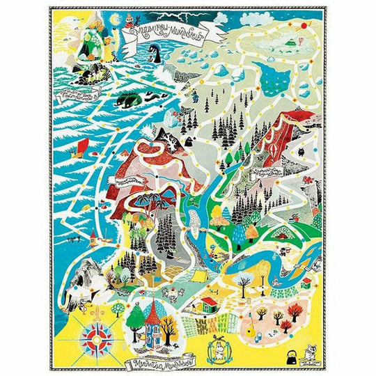 Moomin ムーミン ポスター ( The original game board of Moomin game / 50 x 70 cm )