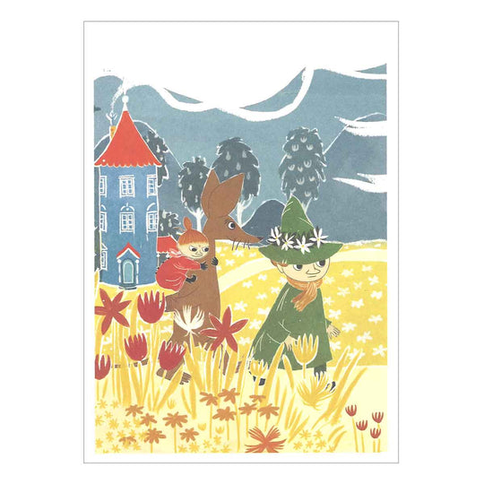 Moomin ムーミン Karto カルト ポストカード ( 草原のお散歩 )