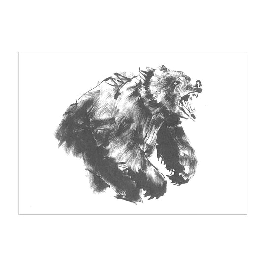Teemu Jarvi テーム・ヤルヴィ ポストカード A6 ( Roaring bear / ヒグマ )