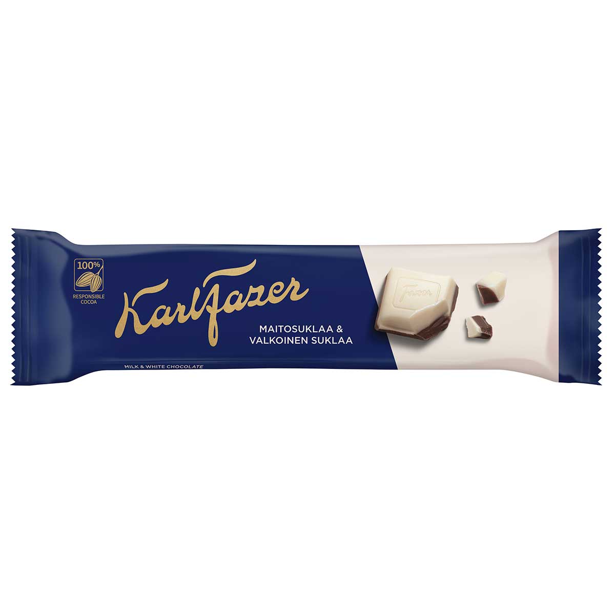 Fazer ファッツェル KarlFazer ミルク＆ホワイトチョコレート ( バー / 38g )