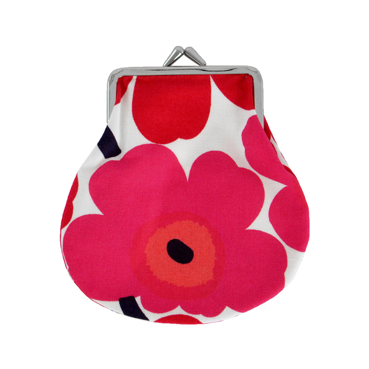 marimekko マリメッコ Mini Unikko ミニ・ウニッコ Pieni Kukkaro がま口ポーチ ( ホワイト×レッド )