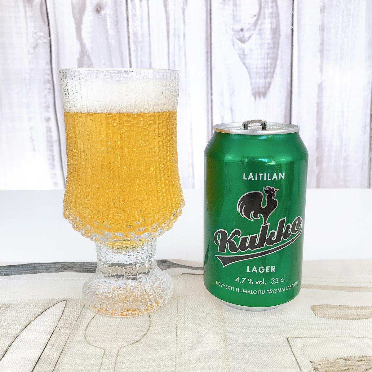 【24缶セット】Laitilan ライティラン Kukko クッコ ビール ラガー 330ml × 24（アルコール飲料)