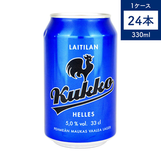 【24缶セット】Laitilan ライティラン Kukko クッコ ビール へレス 330ml × 24（アルコール飲料)