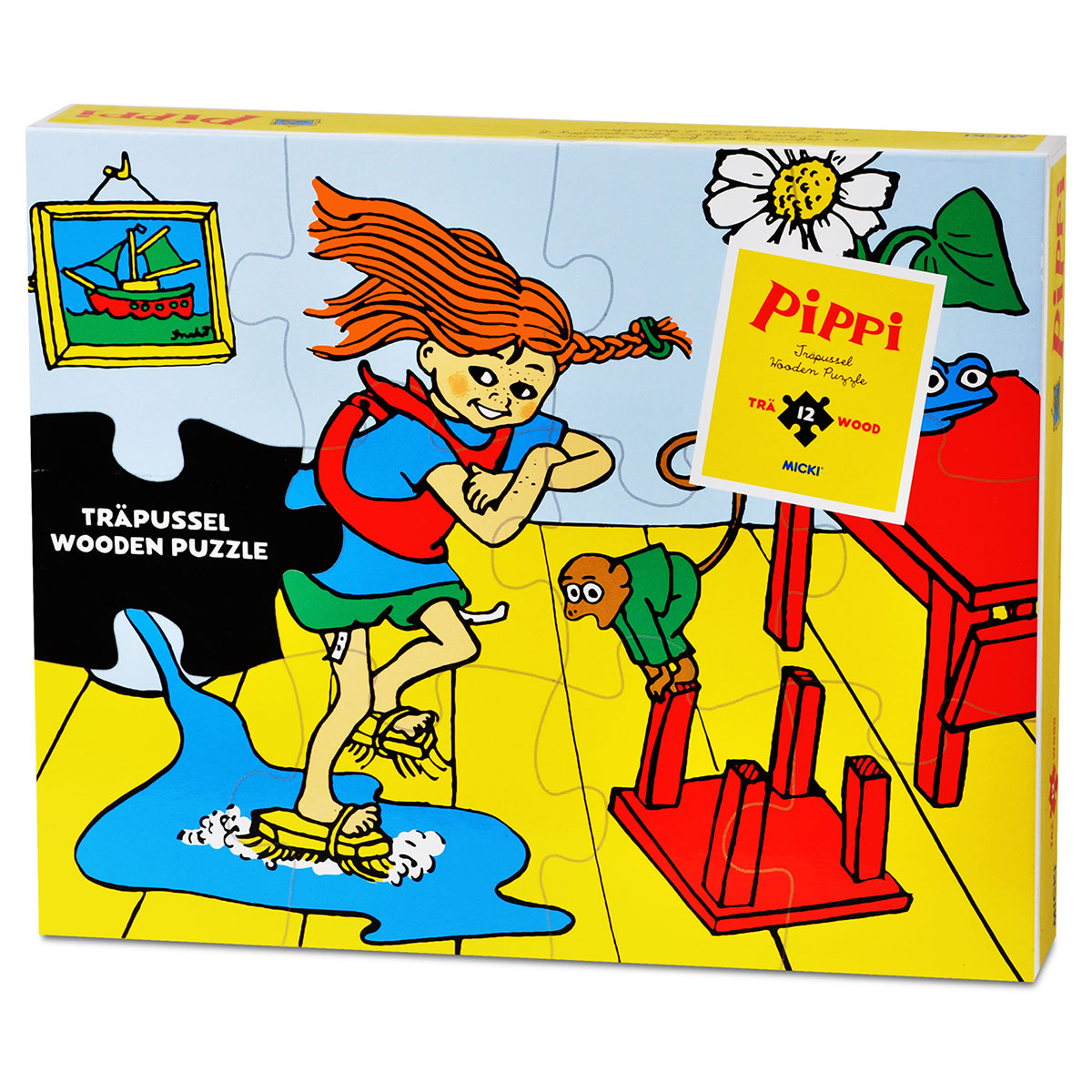 Pippi ピッピ MICKI ミッキ 木製ジグソーパズル 12ピース
