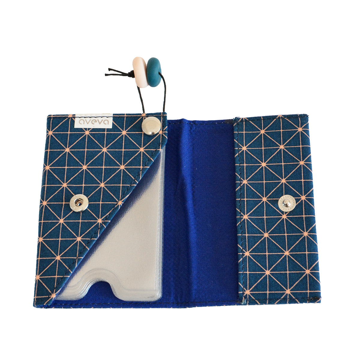 【50%OFF】aveva アベバ カードケース ( ダークブルー / ピンク )【セール】