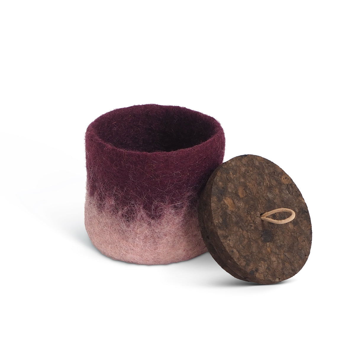 【50%OFF】aveva アベバ ウールジャー( コルク蓋ひも付き / パープル )【セール】
