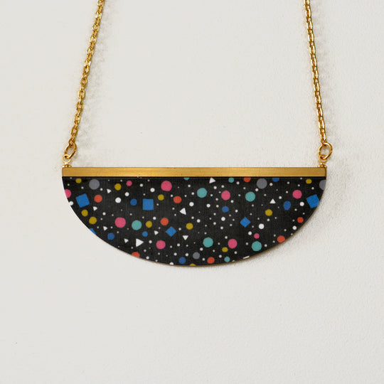 【30％OFF】HIPPSTORY ヒップストーリー ネックレス ( ビッグ・ハーフ・ルナ / トゥッティフルッティ / ブラック )【セール】