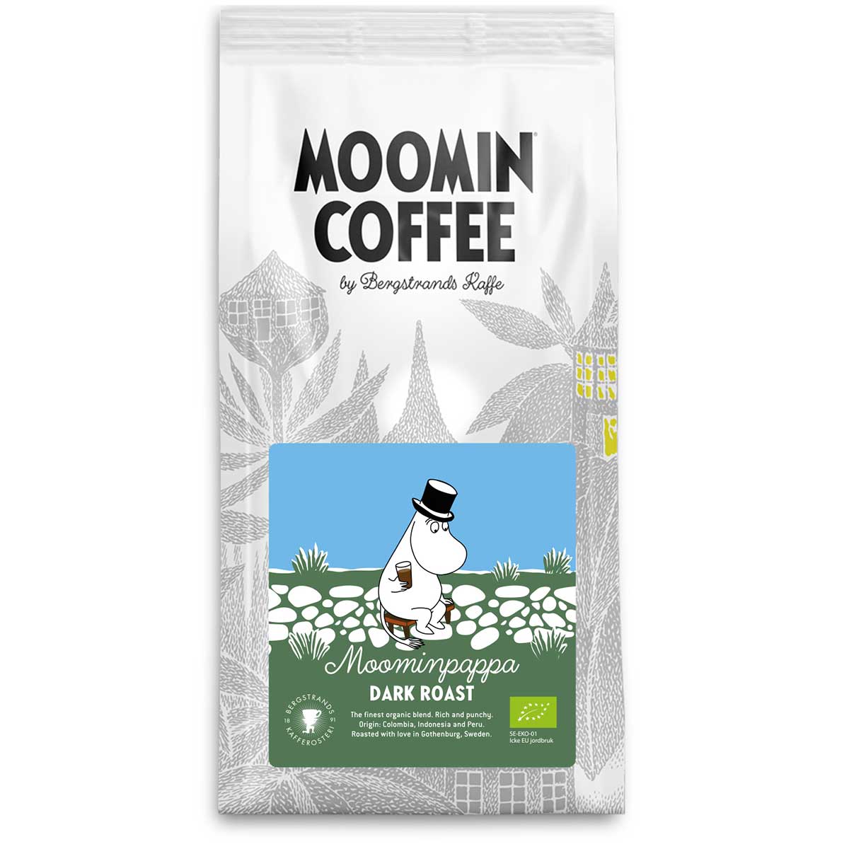 Moomin ムーミン Bergstrands Kafferos ベルグストランドコーヒー ムーミンコーヒー ダークロースト（ ムーミンパパ / 250g )