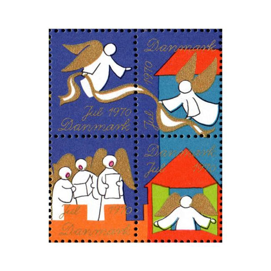 Danish Christmas Seals デンマーク クリスマス シール（1970年/4枚カット）