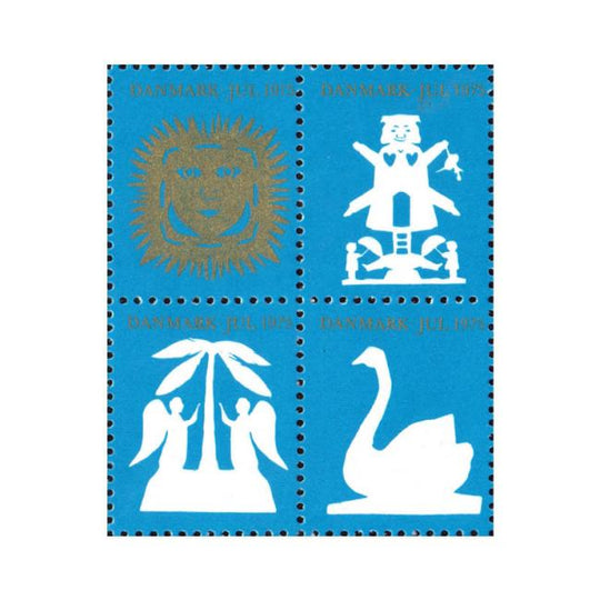Danish Christmas Seals デンマーク クリスマス シール（1975年/4枚カット）