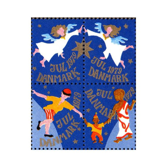 Danish Christmas Seals デンマーク クリスマス シール（1979年/4枚カット）