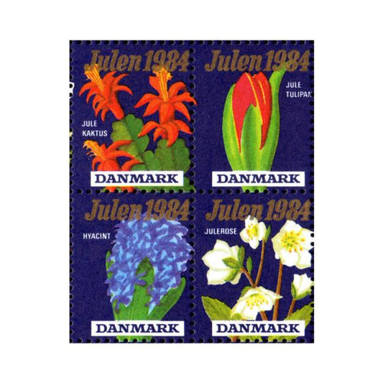 Danish Christmas Seals デンマーク クリスマス シール（1984年/4枚カット）
