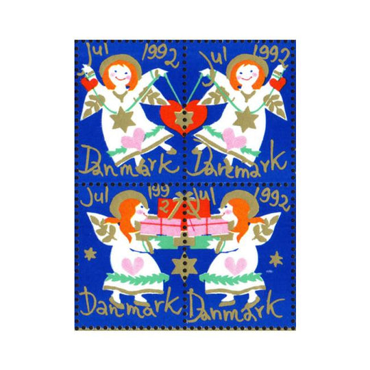 Danish Christmas Seals デンマーク クリスマス シール（1992年/4枚カット）