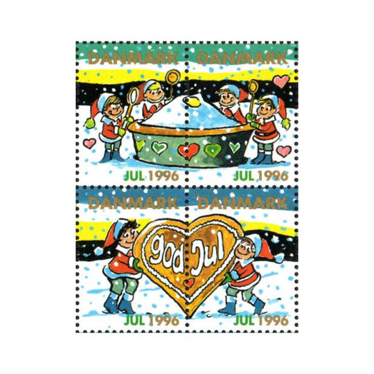 Danish Christmas Seals デンマーク クリスマス シール（1996年/4枚カット）