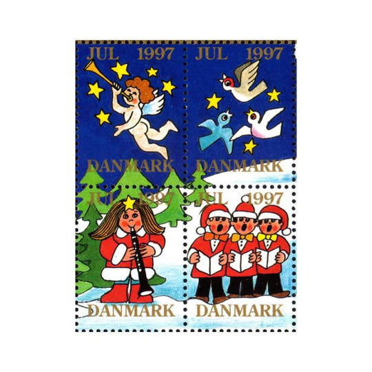 Danish Christmas Seals デンマーク クリスマス シール（1997年/4枚カット）