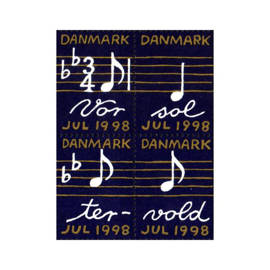 Danish Christmas Seals デンマーク クリスマス シール（1998年/4枚カット）