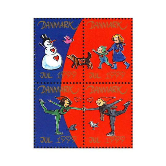 Danish Christmas Seals デンマーク クリスマス シール（1999年/4枚カット）
