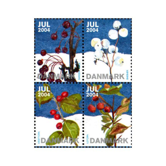 Danish Christmas Seals デンマーク クリスマス シール（2004年/4枚カット）