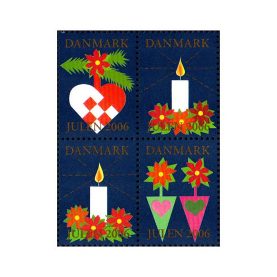 Danish Christmas Seals デンマーク クリスマス シール（2006年/4枚カット）