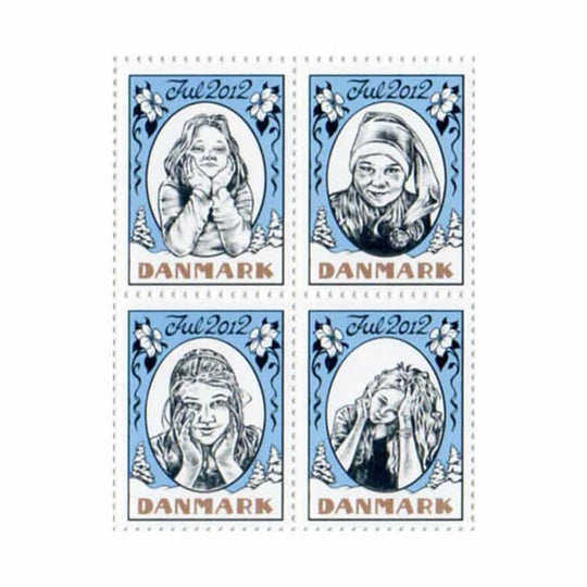 Danish Christmas Seals デンマーク クリスマス シール（2012年/4枚カット）