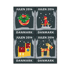 Danish Christmas Seals デンマーク クリスマス シール (2014年/4枚カット)