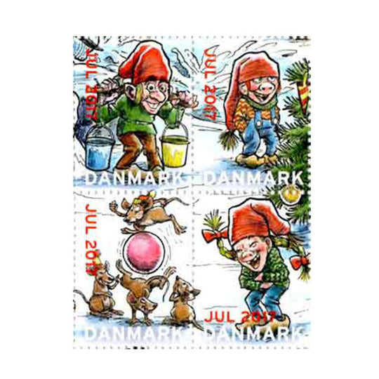 Danish Christmas Seals デンマーク クリスマス シール（2017年/4枚カット）