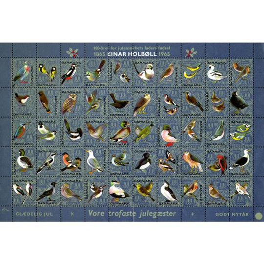 Danish Christmas Seals デンマーク クリスマス シール（1965年/50枚 1シート）