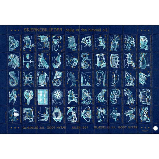 Danish Christmas Seals デンマーク クリスマス シール（1967年/50枚 1シート）