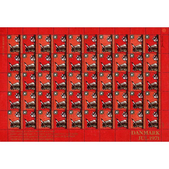 Danish Christmas Seals デンマーク クリスマス シール（1971年/50枚 1シート）