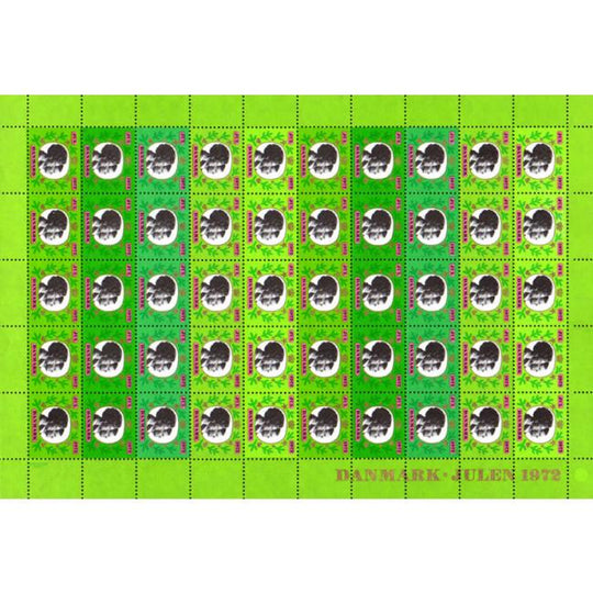 Danish Christmas Seals デンマーク クリスマス シール（1972年/50枚 1シート）