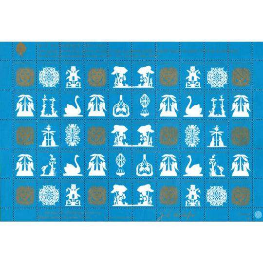 Danish Christmas Seals デンマーク クリスマス シール（1975年/50枚 1シート）