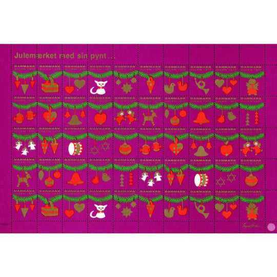 Danish Christmas Seals デンマーク クリスマス シール（1977年/50枚 1シート）
