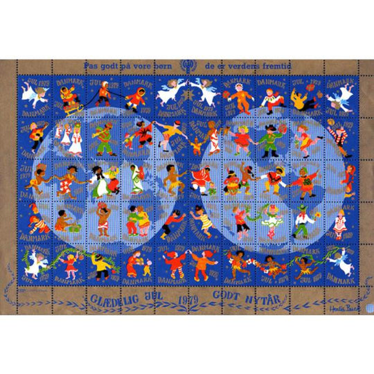 Danish Christmas Seals デンマーク クリスマス シール（1979年/50枚 1シート）