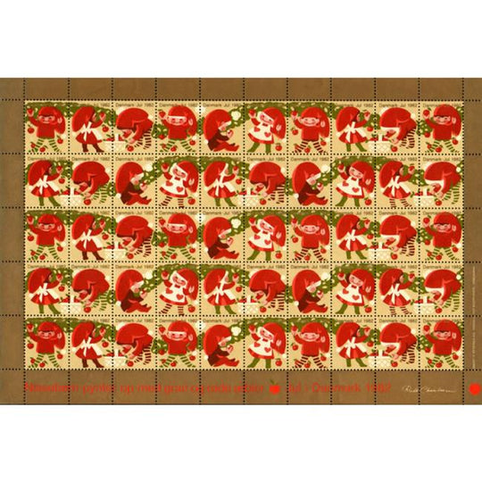 Danish Christmas Seals デンマーク クリスマス シール（1982年/50枚 1シート）