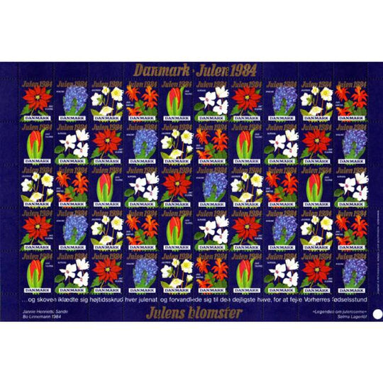 Danish Christmas Seals デンマーク クリスマス シール（1984年/50枚 1シート）