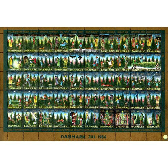 Danish Christmas Seals デンマーク クリスマス シール（1986年/50枚 1シート）