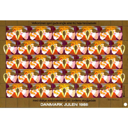 Danish Christmas Seals デンマーク クリスマス シール（1988年/50枚 1シート）