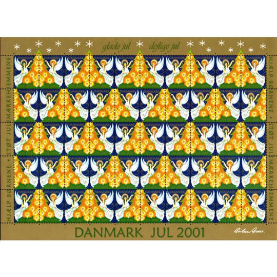 Danish Christmas Seals デンマーク クリスマス シール（2001年/50枚 1シート）