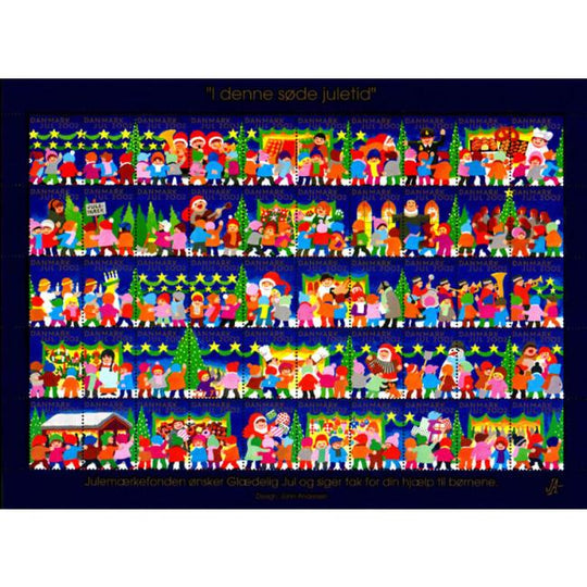 Danish Christmas Seals デンマーク クリスマス シール（2002年/50枚 1シート）