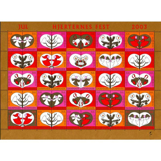 Danish Christmas Seals デンマーク クリスマス シール（2003年/50枚 1シート）